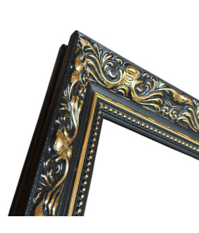 Rama sosnowa ornamentowa | CZARNA | 30x40 | szerokość 6cm