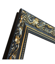 Rama sosnowa ornamentowa | CZARNA | 30x40 | szerokość 6cm