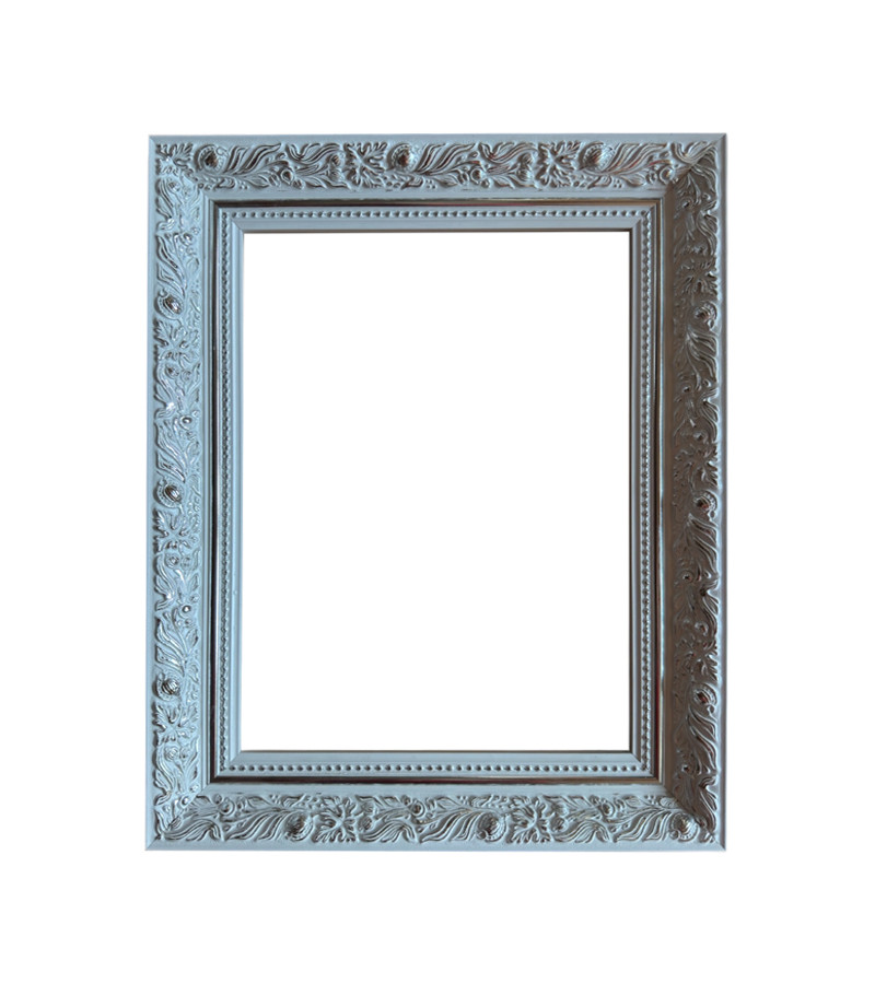 Rama sosnowa ornamentowa | BIAŁA | 30x40 | szerokość 6cm