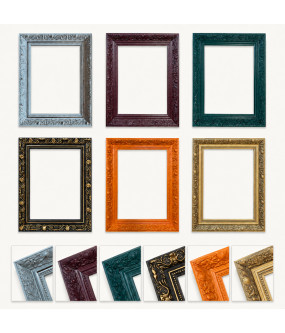 Rama sosnowa ornamentowa | 60x90 | Różne Kolory | szerokość 6cm