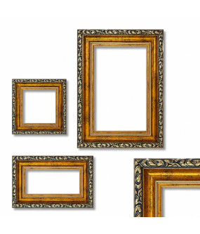 Rama sosnowa ornamentowa | 18x24 | ZŁOTY ANTYCZNY | szerokość 6cm